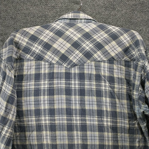 Cold Storage Men's Pearl Snap Shirt Multicolor Medium Long Sleeve Plaid Cotton - Picture 6 of 12